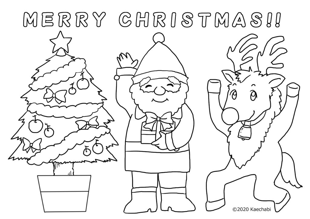 12月に使える季節の塗り絵 クリスマス サンタクロース 大晦日 除夜の鐘 作業療法 介護 高齢者 子ども向け かえちゃび かえちゃびの ぬりえカレンダー